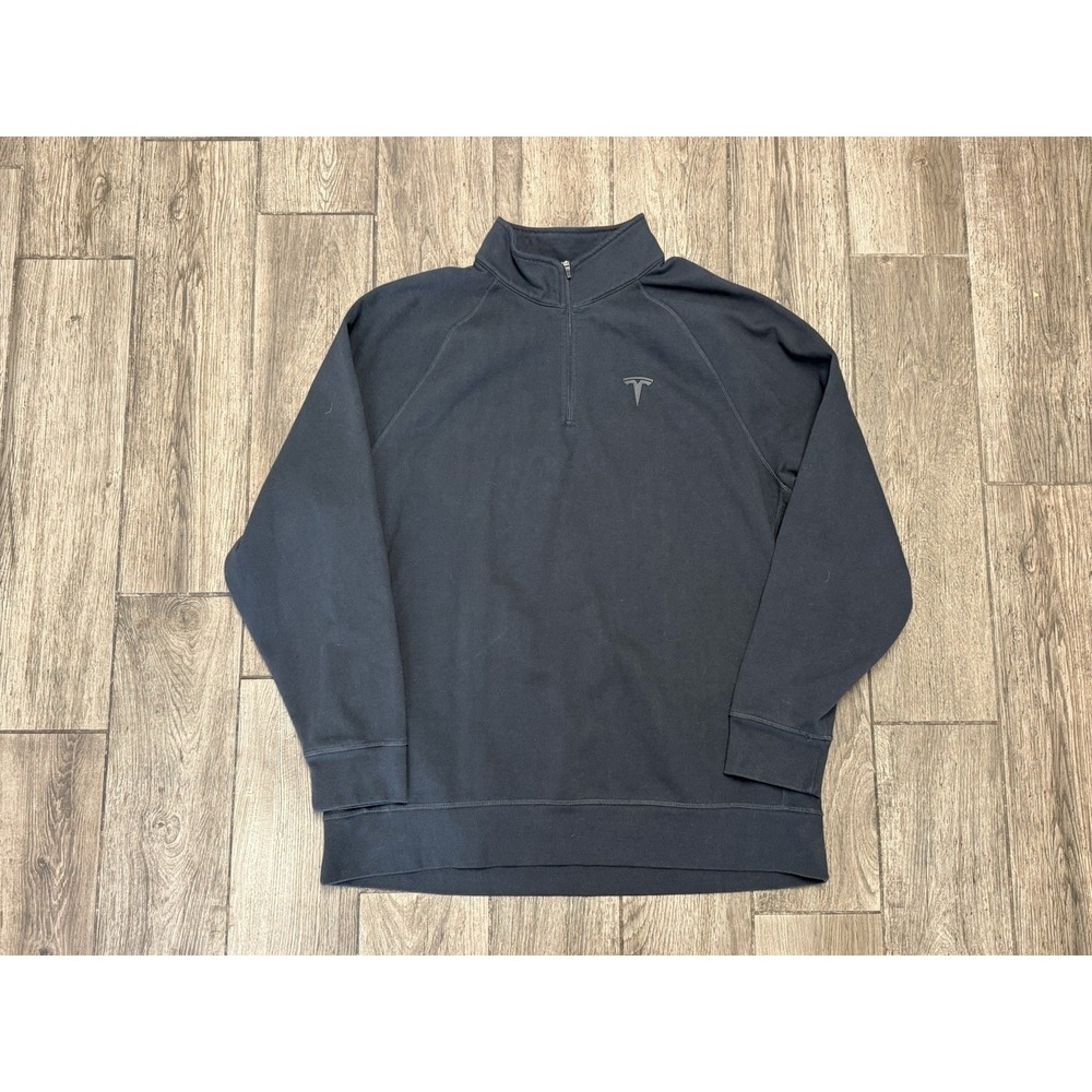 Tesla Men's Black Athletic Quarter 1/4 Zip Pullover Performance Shirt Size 2XL